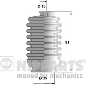 Nipparts N2846013 - Комплект пилника, рульове управління autozip.com.ua