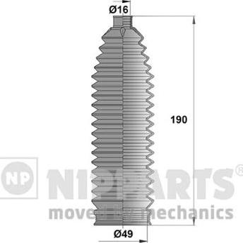 Nipparts N2840910 - Комплект пилника, рульове управління autozip.com.ua