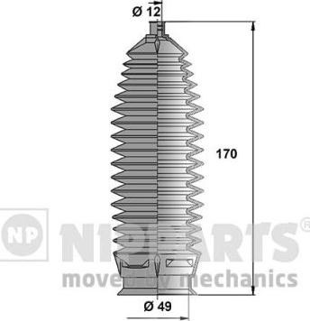 Nipparts N2840308 - Комплект пилника, рульове управління autozip.com.ua