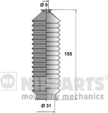 Nipparts N2841020 - Комплект пилника, рульове управління autozip.com.ua