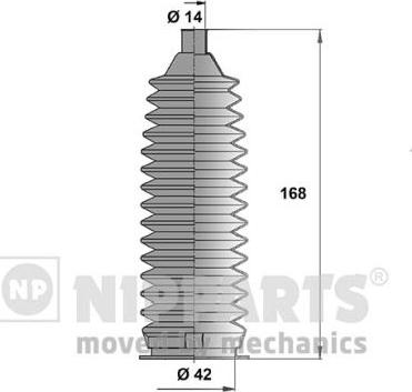 Nipparts N2848006 - Комплект пилника, рульове управління autozip.com.ua