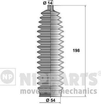 Nipparts N2843015 - Комплект пилника, рульове управління autozip.com.ua