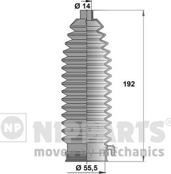 Nipparts N2843017 - Комплект пилника, рульове управління autozip.com.ua