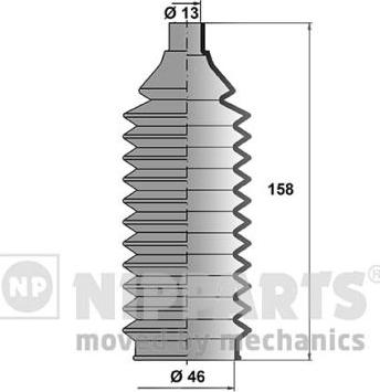 Nipparts N2842037 - Комплект пилника, рульове управління autozip.com.ua