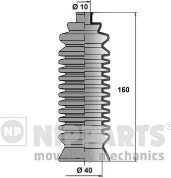 Nipparts N2847011 - Комплект пилника, рульове управління autozip.com.ua