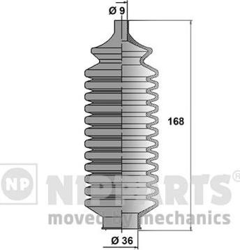 Nipparts N2855002 - Комплект пилника, рульове управління autozip.com.ua