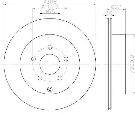 NISSAN 43206-CA000 - Гальмівний диск autozip.com.ua