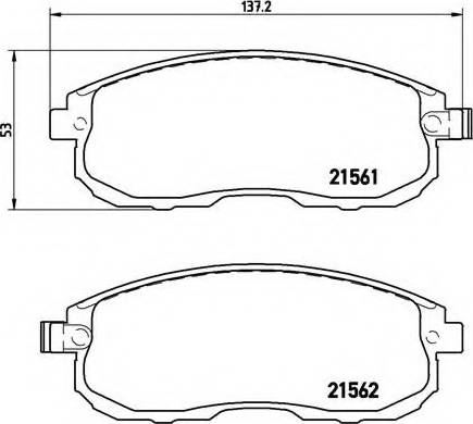 NISSAN D10603TA0B - Гальмівні колодки, дискові гальма autozip.com.ua