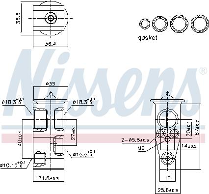 Nissens 999444 - Розширювальний клапан, кондиціонер autozip.com.ua