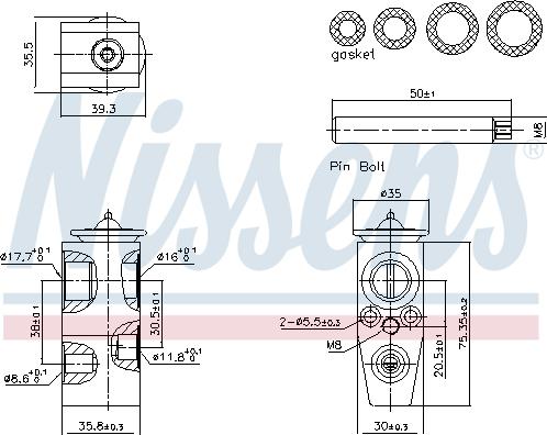 NISSENS 999445 - Розширювальний клапан, кондиціонер autozip.com.ua