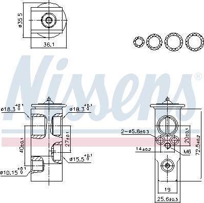 Nissens 999455 - Розширювальний клапан, кондиціонер autozip.com.ua