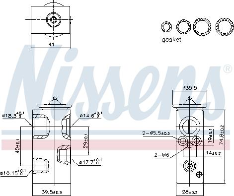 Nissens 999450 - Розширювальний клапан, кондиціонер autozip.com.ua