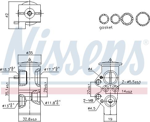Nissens 999428 - Розширювальний клапан, кондиціонер autozip.com.ua
