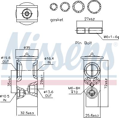 Nissens 999297 - Розширювальний клапан, кондиціонер autozip.com.ua