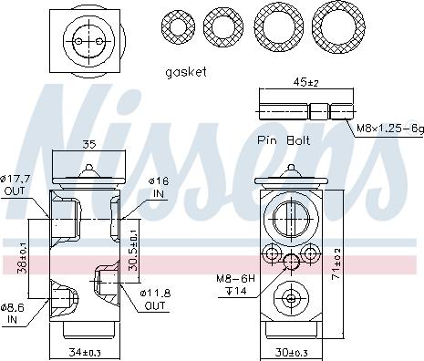 Nissens 999286 - Розширювальний клапан кондиціонера autozip.com.ua