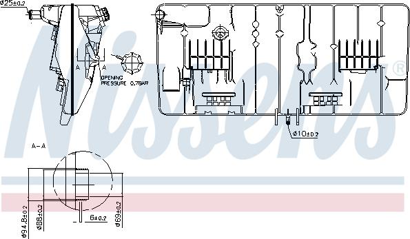 NISSENS 996031 - Компенсаційний бак, охолоджуюча рідина autozip.com.ua
