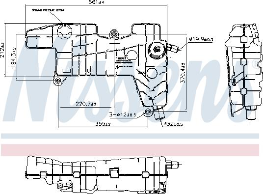 Nissens 996026 - Компенсаційний бак, охолоджуюча рідина autozip.com.ua