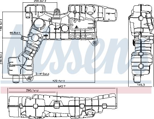 Nissens 996071 - Компенсаційний бак, охолоджуюча рідина autozip.com.ua