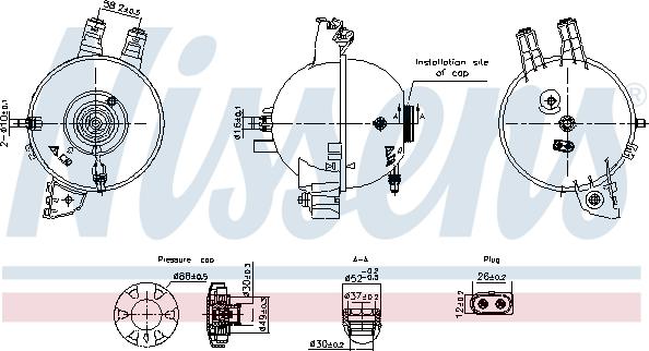 Nissens 996167 - Компенсаційний бак, охолоджуюча рідина autozip.com.ua