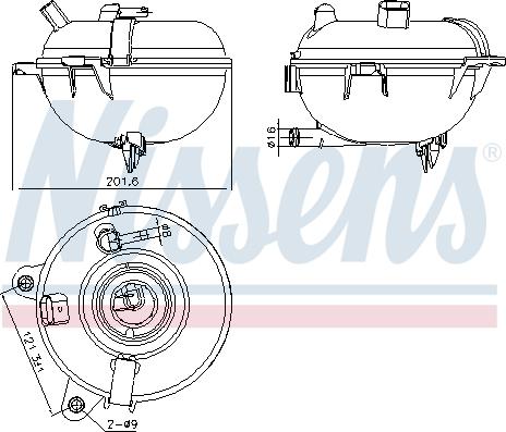 Nissens 996130 - Компенсаційний бак, охолоджуюча рідина autozip.com.ua