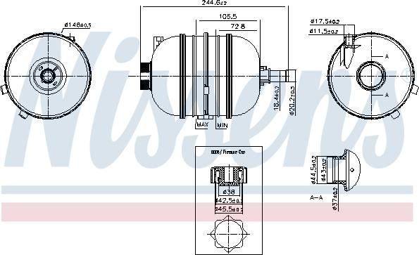 NISSENS 996126 - Компенсаційний бак, охолоджуюча рідина autozip.com.ua