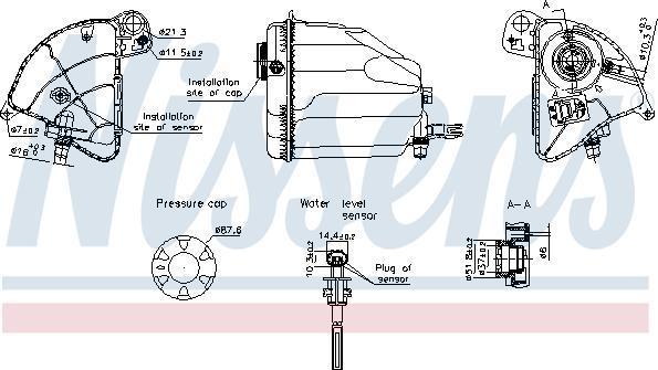 Nissens 996358 - Компенсаційний бак, охолоджуюча рідина autozip.com.ua