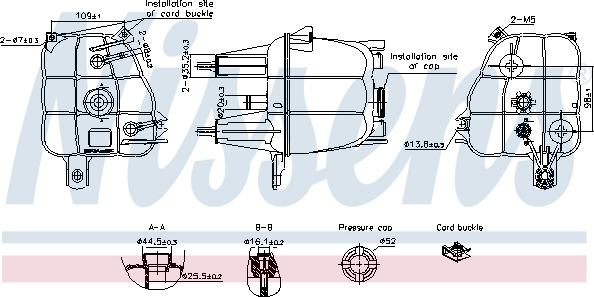 Nissens 996307 - Компенсаційний бак, охолоджуюча рідина autozip.com.ua