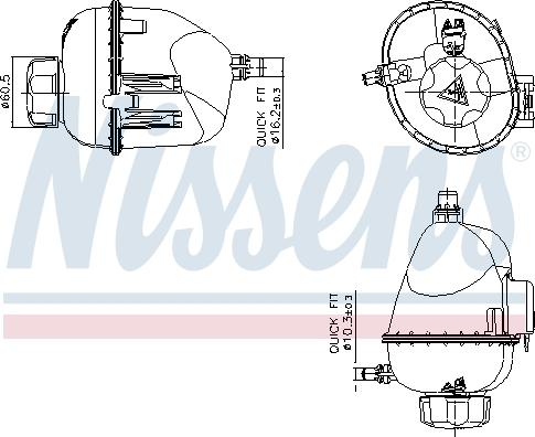 Nissens 996317 - Компенсаційний бак, охолоджуюча рідина autozip.com.ua