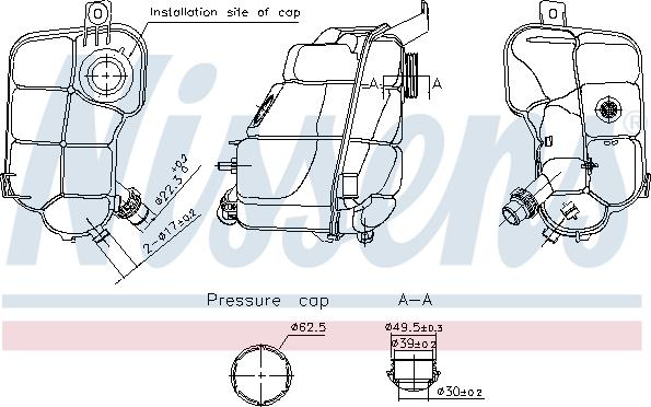 Nissens 996337 - Компенсаційний бак, охолоджуюча рідина autozip.com.ua