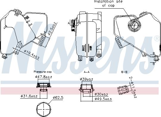 Nissens 996322 - Компенсаційний бак, охолоджуюча рідина autozip.com.ua