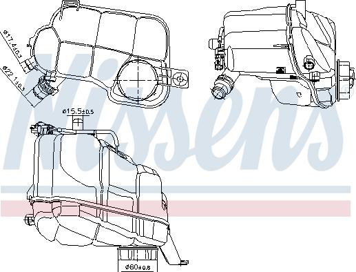 Nissens 996297 - Компенсаційний бак, охолоджуюча рідина autozip.com.ua