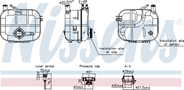 NISSENS 996243 - Компенсаційний бак, охолоджуюча рідина autozip.com.ua