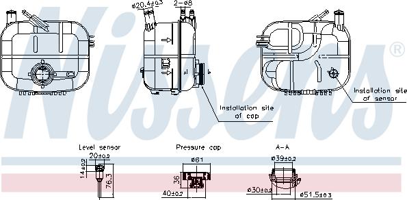 Nissens 996243 - Компенсаційний бак, охолоджуюча рідина autozip.com.ua