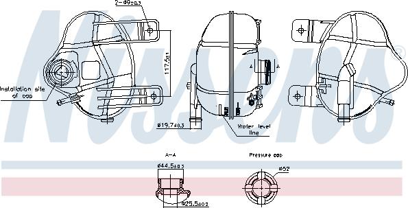 Nissens 996250 - Компенсаційний бак, охолоджуюча рідина autozip.com.ua