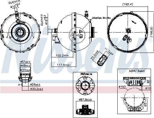 NISSENS 996262 - Компенсаційний бак, охолоджуюча рідина autozip.com.ua