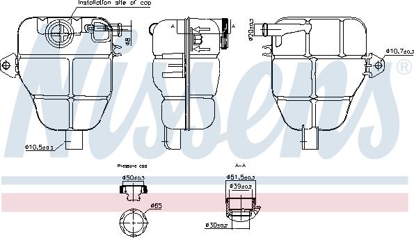 Nissens 996218 - Компенсаційний бак, охолоджуюча рідина autozip.com.ua