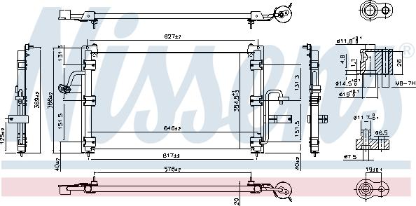 Nissens  94414 - Конденсатор, кондиціонер autozip.com.ua