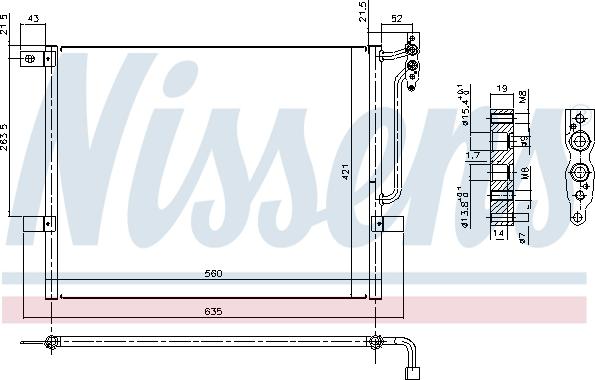 Nissens 94431 - Конденсатор, кондиціонер autozip.com.ua