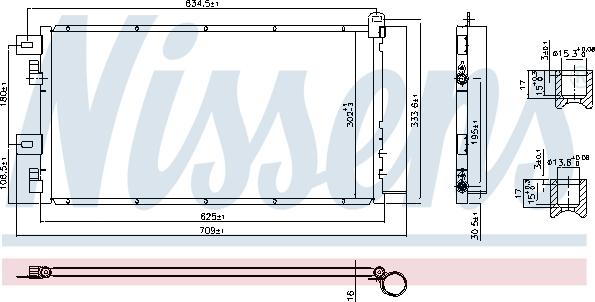 NISSENS 94591 - Конденсатор, кондиціонер autozip.com.ua