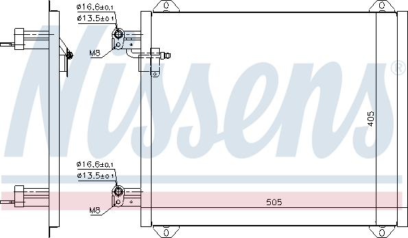 Nissens 94584 - Конденсатор, кондиціонер autozip.com.ua