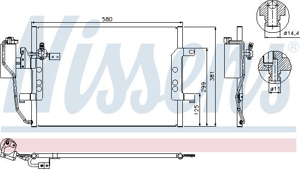 Nissens 94588 - Конденсатор, кондиціонер autozip.com.ua