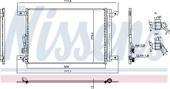 NISSENS 940974 - Конденсатор, кондиціонер autozip.com.ua