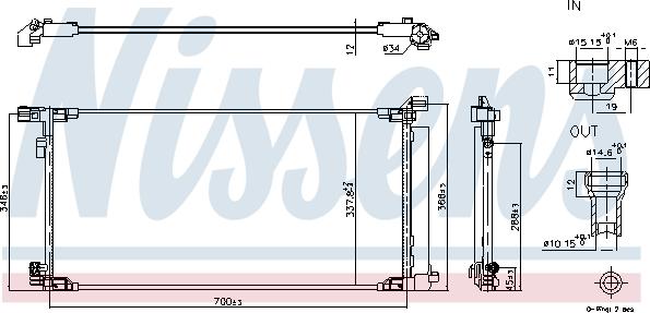 NISSENS 940970 - Конденсатор, кондиціонер autozip.com.ua