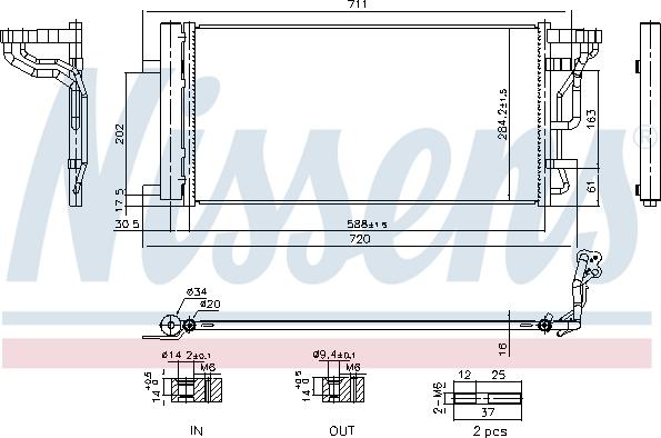 NISSENS 940978 - Конденсатор, кондиціонер autozip.com.ua