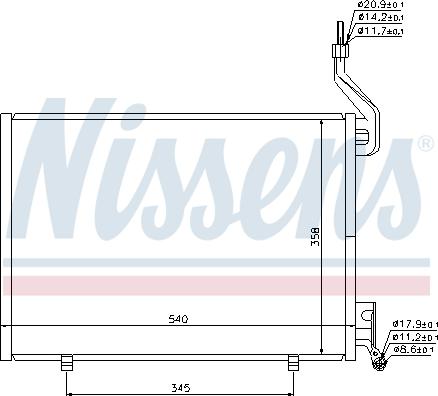 Nissens 940107 - Конденсатор, кондиціонер autozip.com.ua