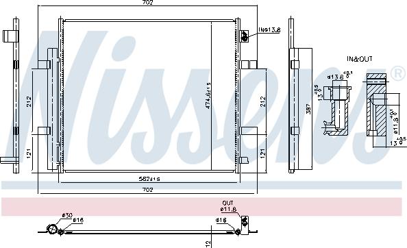 NISSENS 940893 - Конденсатор, кондиціонер autozip.com.ua