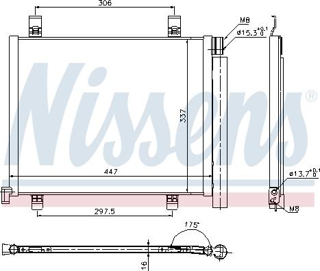 NISSENS 940254 - Конденсатор, кондиціонер autozip.com.ua