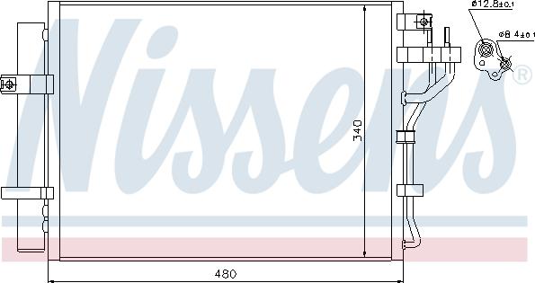 Nissens  940219 - Конденсатор, кондиціонер autozip.com.ua