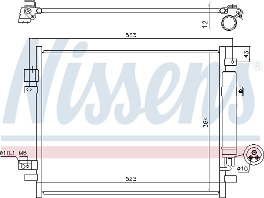 Nissens 940789 - Конденсатор, кондиціонер autozip.com.ua