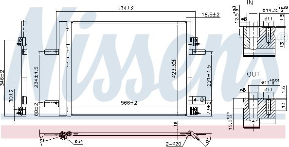 Nissens 941042 - Конденсатор, кондиціонер autozip.com.ua